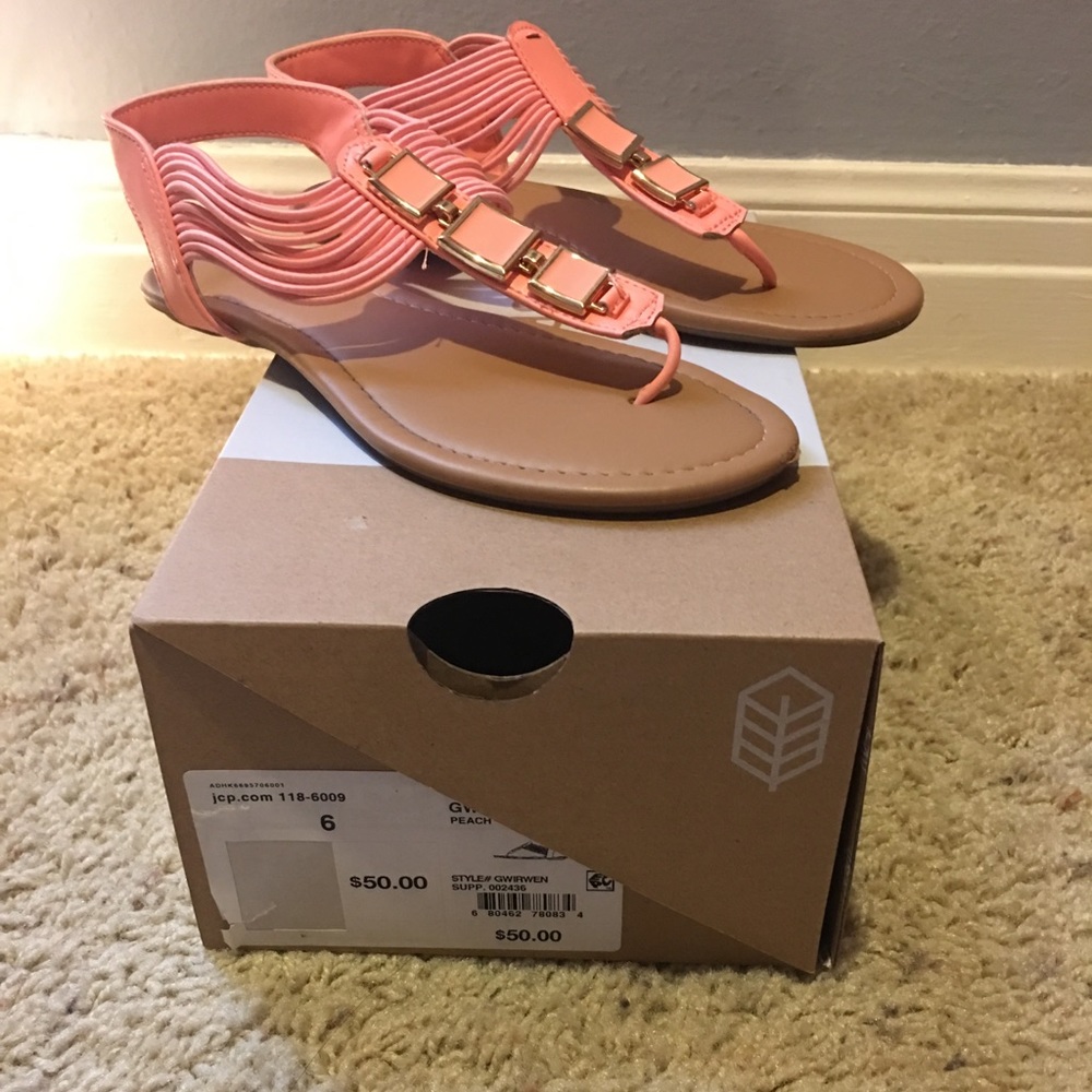 Peach sandals